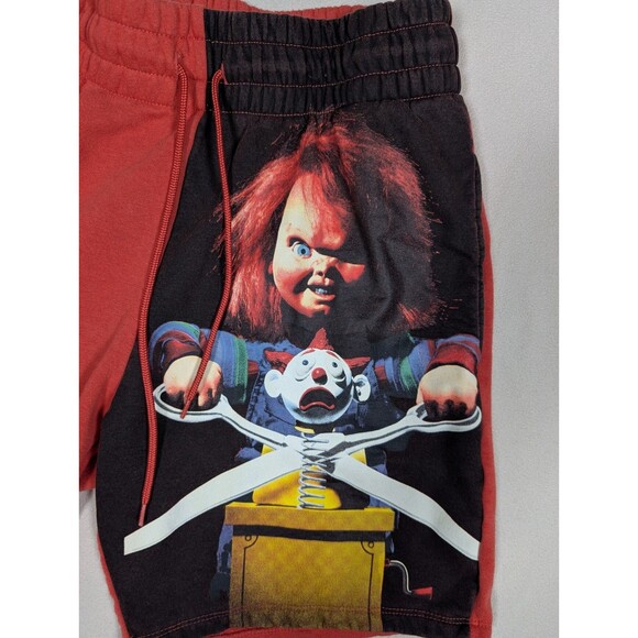 Chucky Child's Play Sweat Shorts Joggers Men’s Medium Red Fleece Horror - Picture 5 of 8